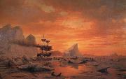 William Bradford The Ice Dwellers Watching the Invaders oil on canvas